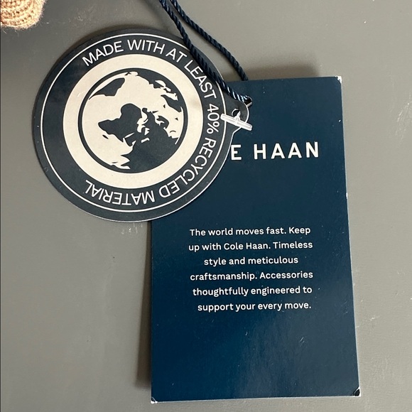 Cole Haan Brown & Tan Leather and Knitted Flipover Mitten - Picture 5 of 7